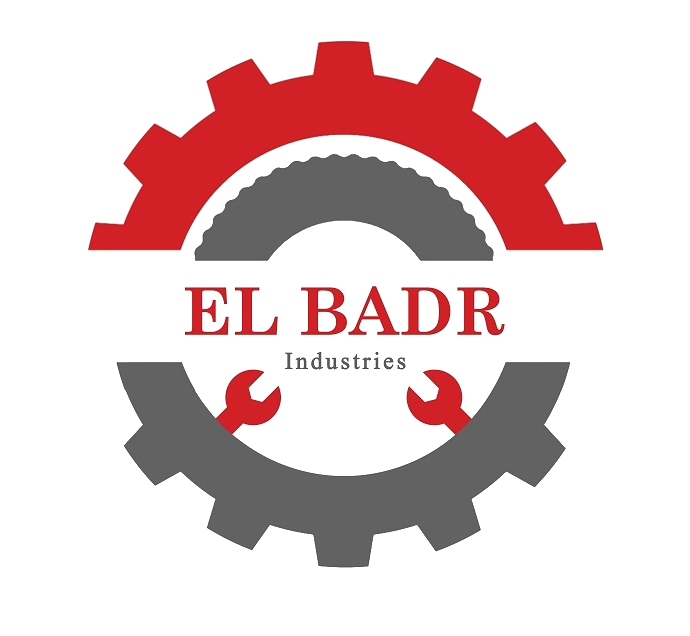 EL Badr Industries logo — gear emblem in red and gray